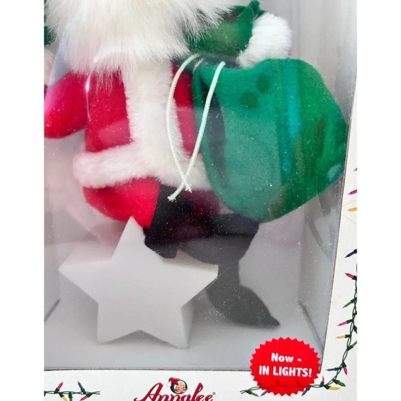 ANNALEE 9" CHRISTMAS DELIGHTS SANTA CLAUS & BAG HOLIDAY STAR LIGHTS UPDOLL NWT - Picture 11 of 11